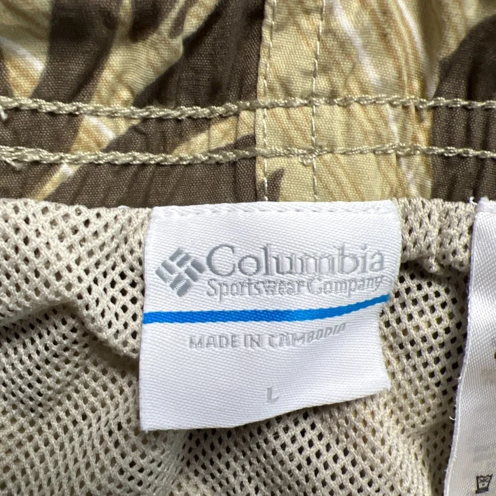 Columbia Swim Trunks Mens L Multicolor Nylon Tropical Print Mesh Lined Surfing